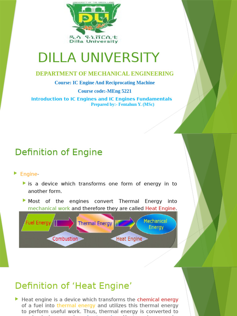 IC Engine Fundamentals and Components | PDF | Internal Combustion ...