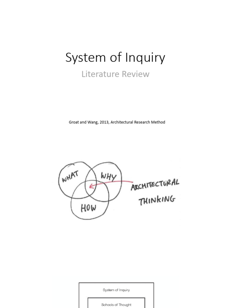 Week8 - System of Inquiry - Literature Review | PDF