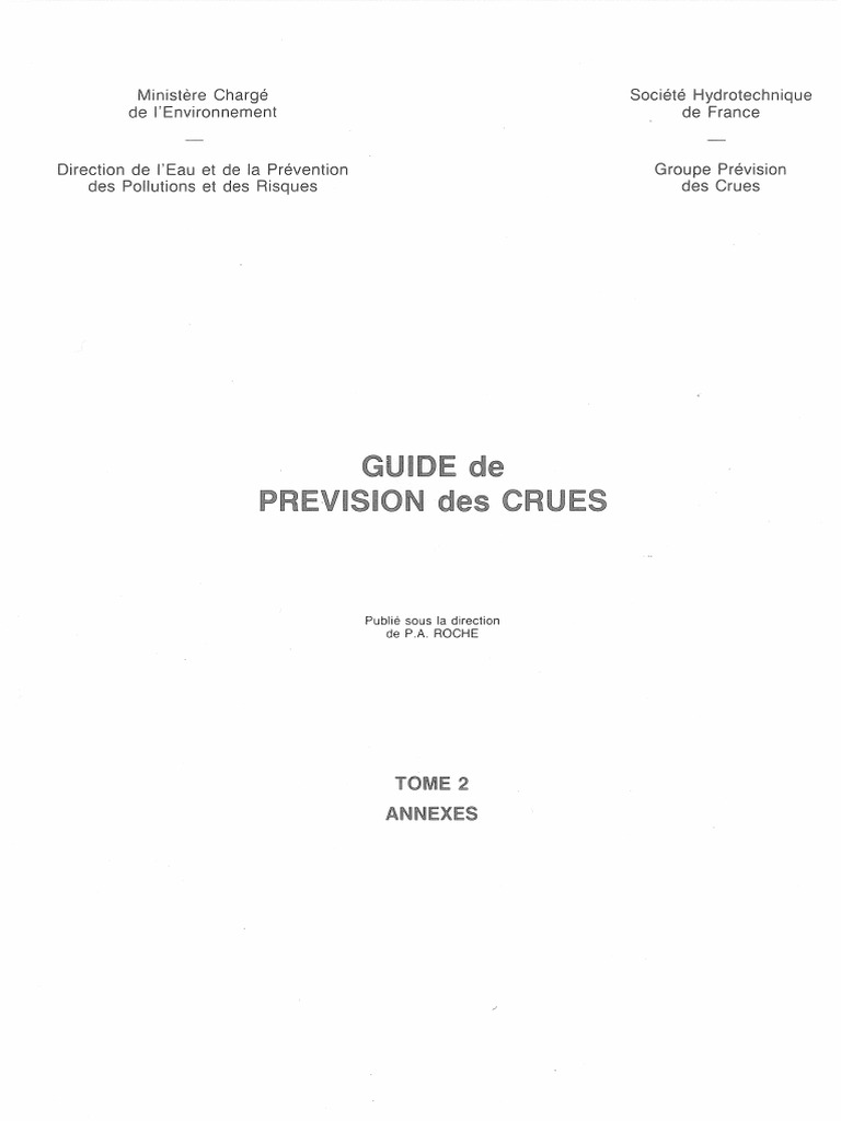 Guide Prevision Des Crues Annexe | PDF