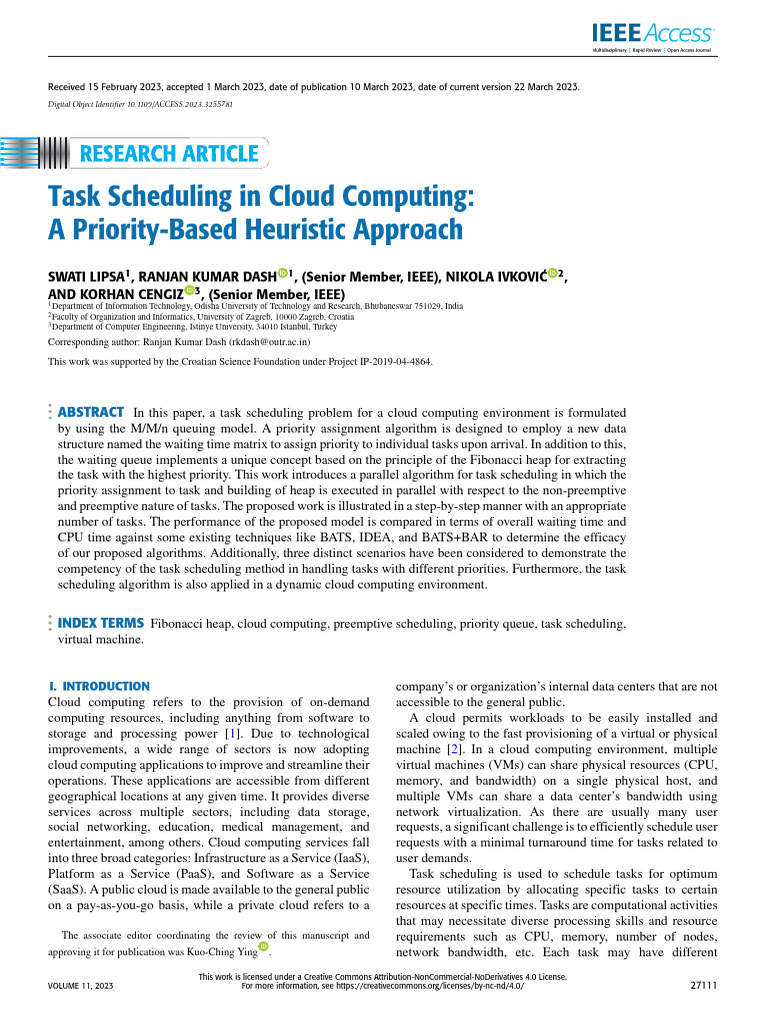 Priority-Based Task Scheduling in Cloud | PDF | Scheduling (Computing ...