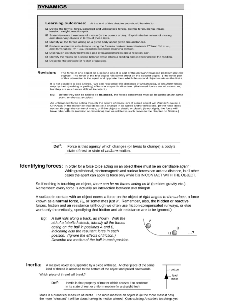 Dynamics | PDF
