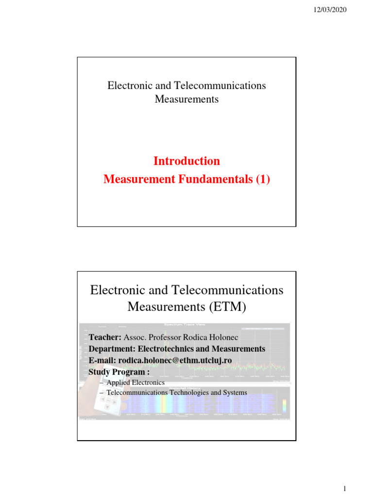 ETM 2020 Lectures | PDF | International System Of Units | Kilogram