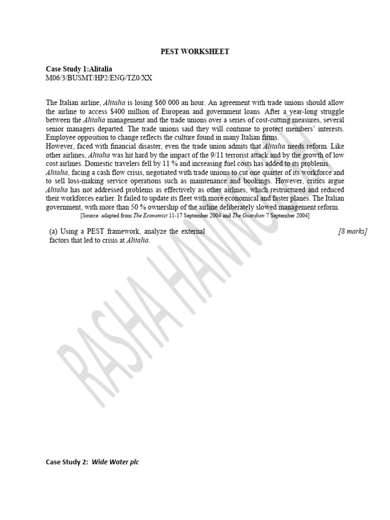 PEST WORKSHEET | PDF | Airlines | Economies