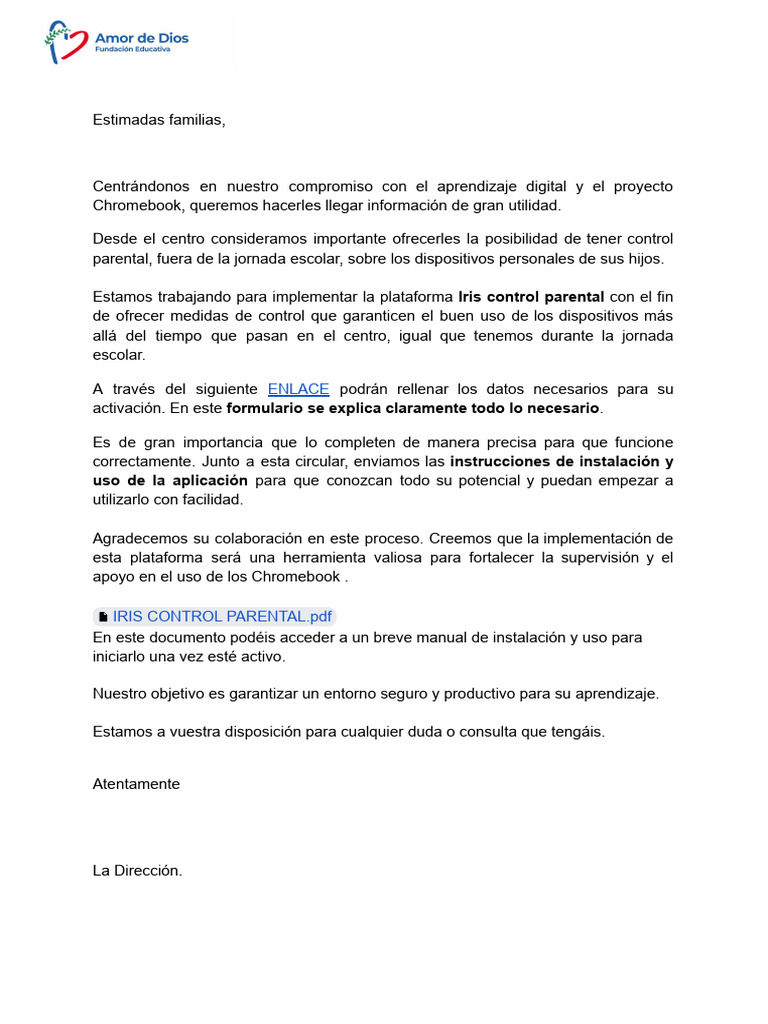 Control Parental Iris | PDF