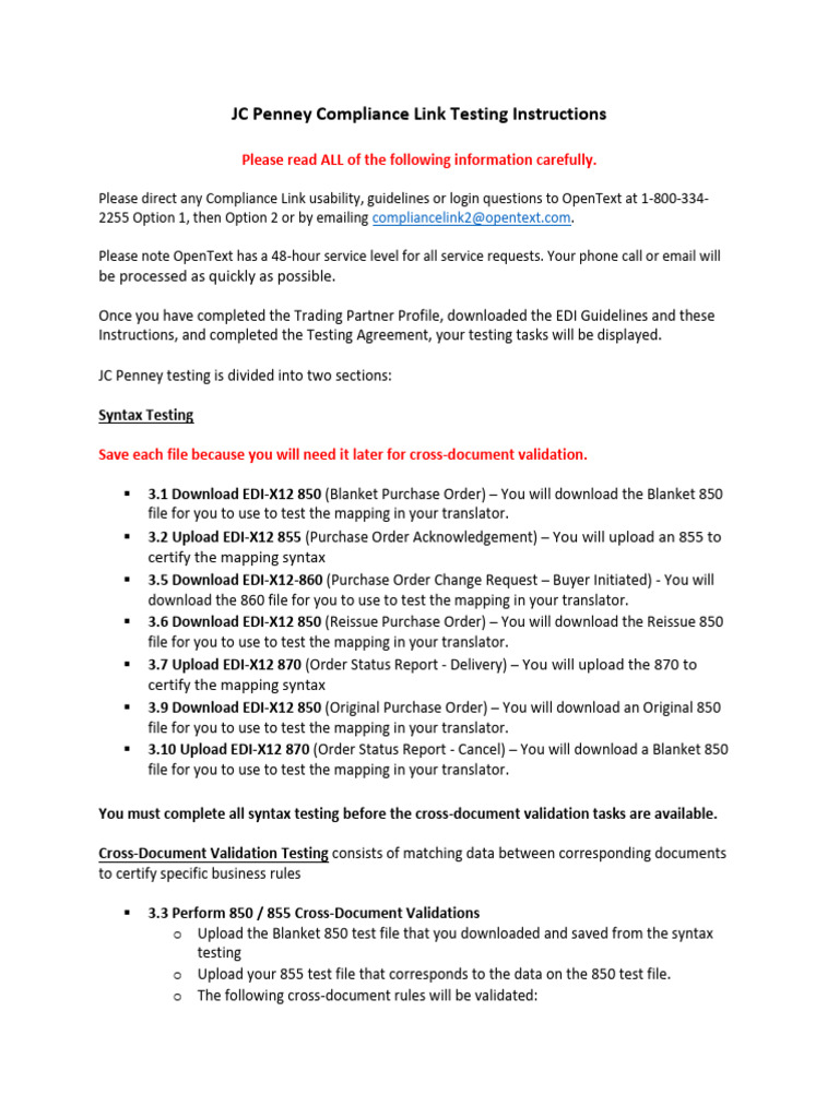JC Penney Supplier Portal Testing Guide | PDF | Software | Information ...