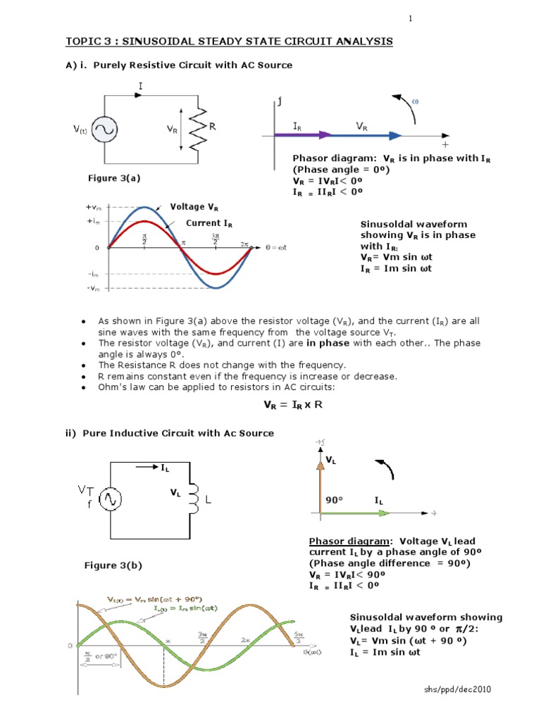 Sinusoidal Steady State Circuit Analysis | PDF | Ac Power | Electrical ...