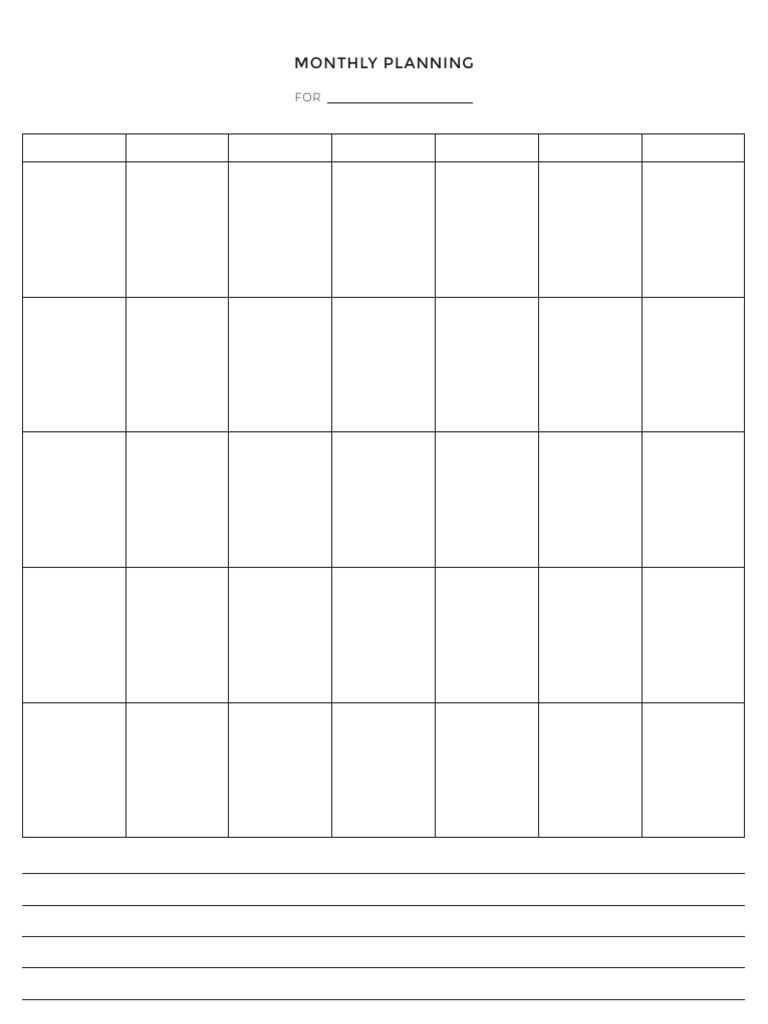 Monthly Planner Page | PDF
