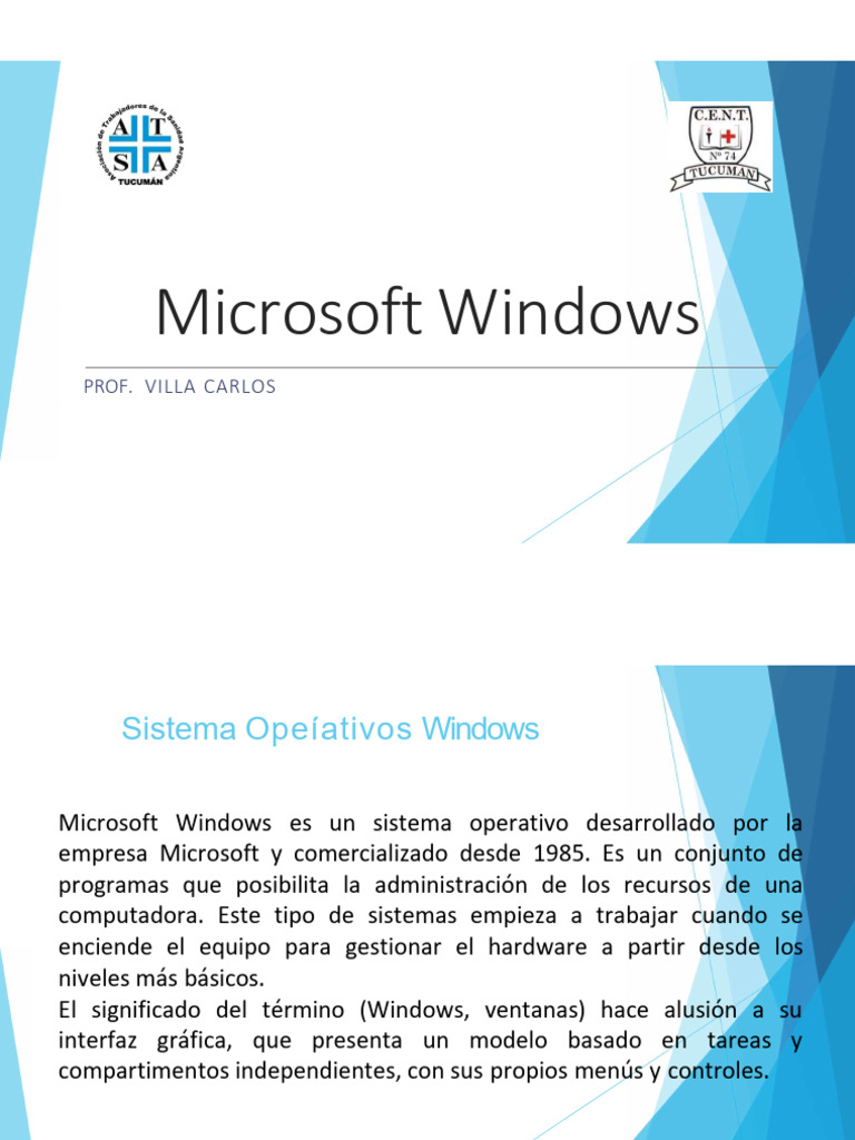 Clase 4 - Microsoft Windows | PDF | Microsoft Windows | Informática