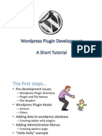 Word Press Plug in Development Short Tutorial