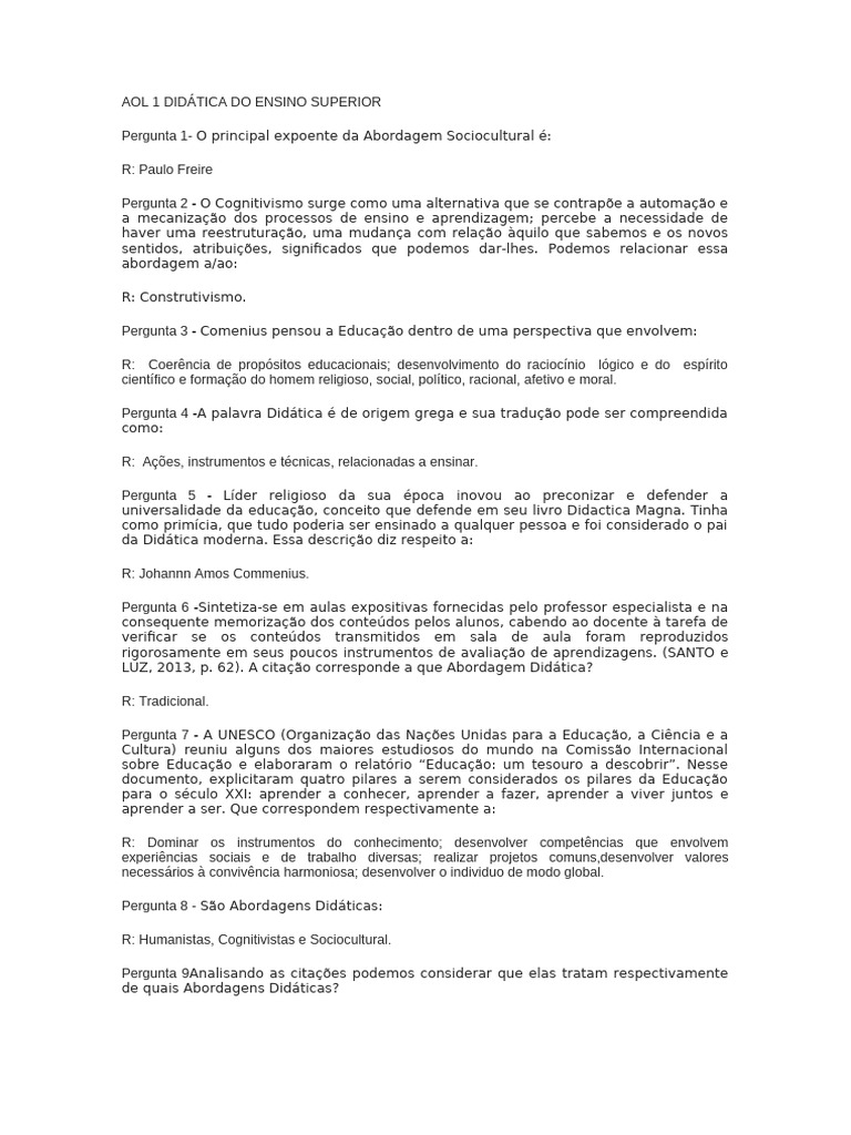 Significado de Preconizar na Didática | PDF | Aprendizado | Educação em ...