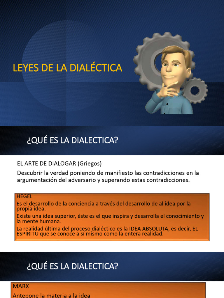 La Dialectica Principios Pdf Dialéctico Metafísica
