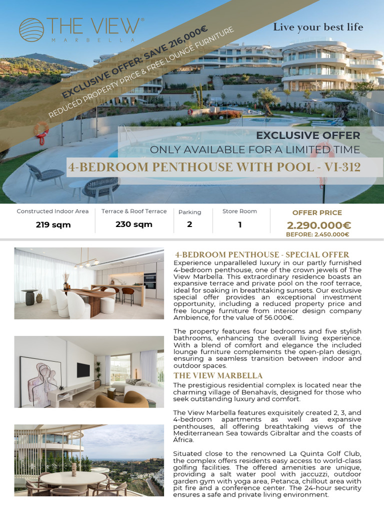 Special Offer-V1-312 - 4-Bedroom Penthouse | PDF | Interior Design | Home
