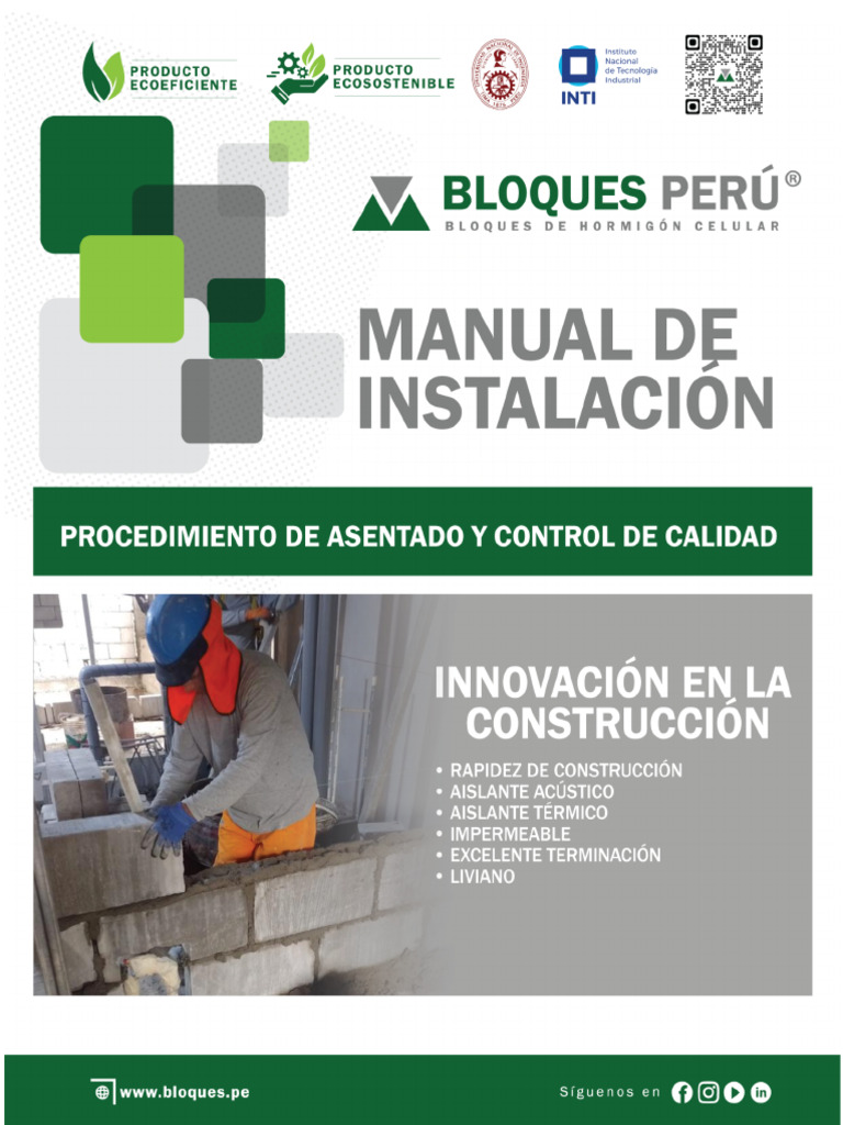 Bloques de Hormigón Celular en Perú | PDF | Hormigón | Albañilería