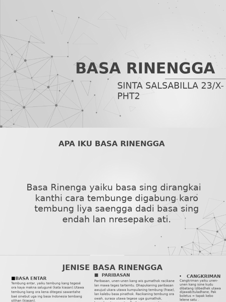 Tugas Basa Jawa Basa Rinengga | PDF