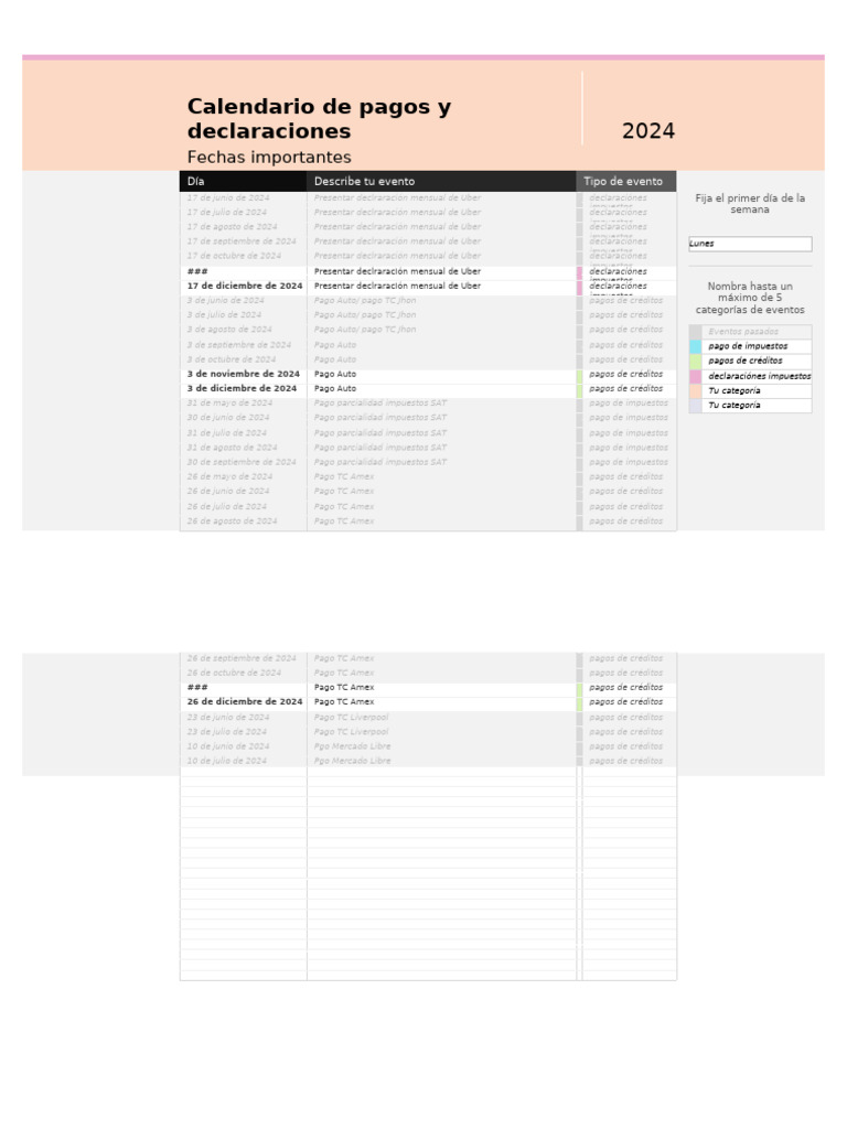 Calendario de Pagos y Declaraciones 2024 | PDF