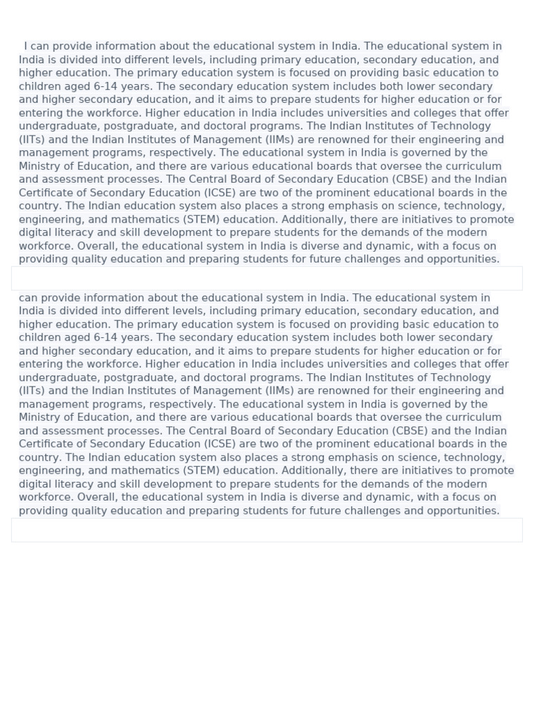Overview of India's Education System | PDF | Secondary Education ...