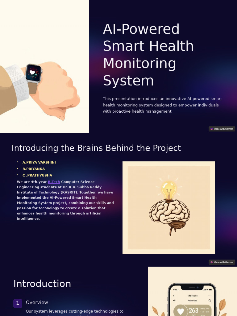 AI Powered Smart Health Monitoring System | PDF | Machine Learning ...
