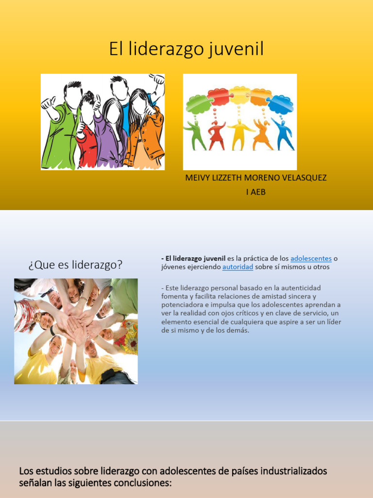 El Liderazgo Juvenil | PDF | Crecimiento personal y profesional | Salud ...