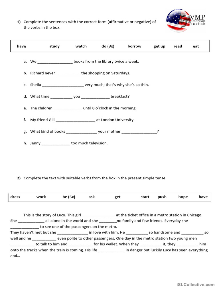 Present Simple 3rd Person Singular Pdf Language Families Languages