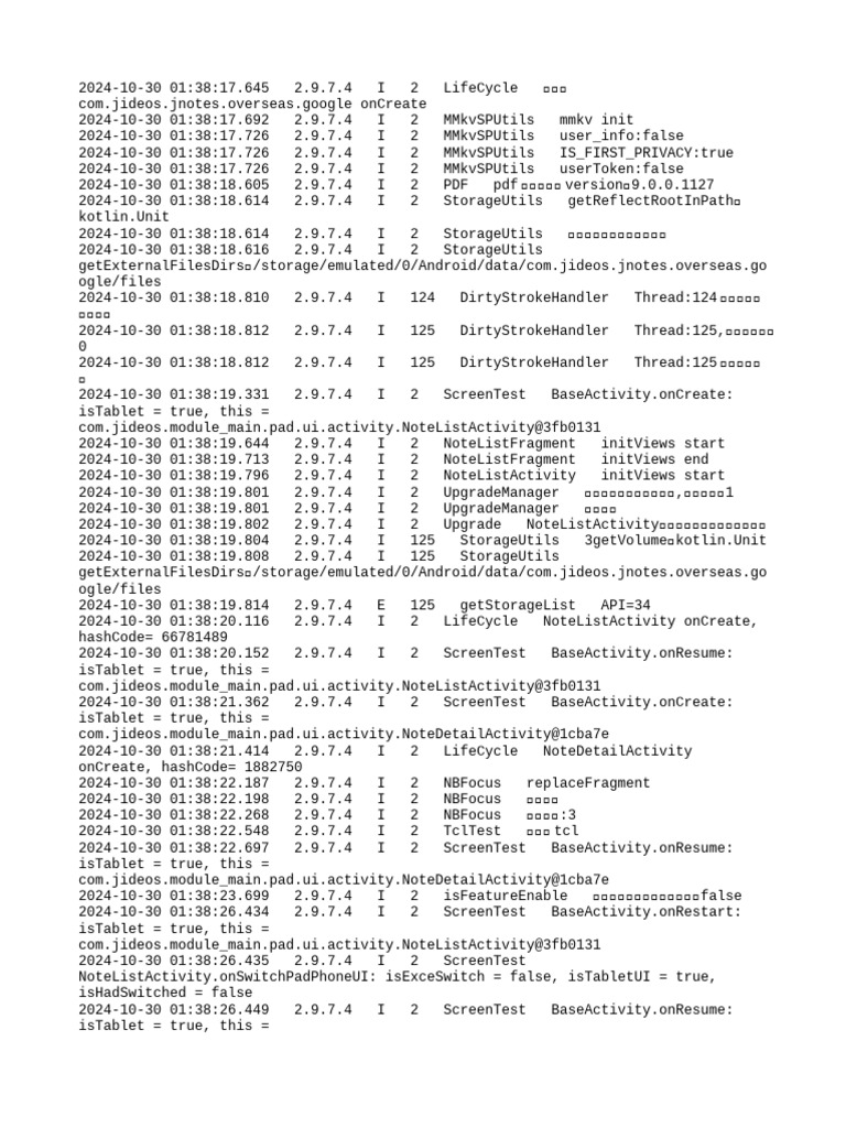 Note Lifecycle and Storage Logs | PDF | Software