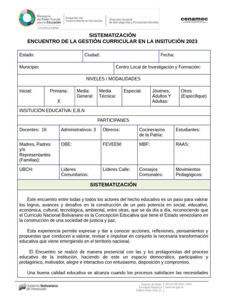 Encuentro de Gestión Curricular 2023 | PDF | Enseñando | Aprendizaje