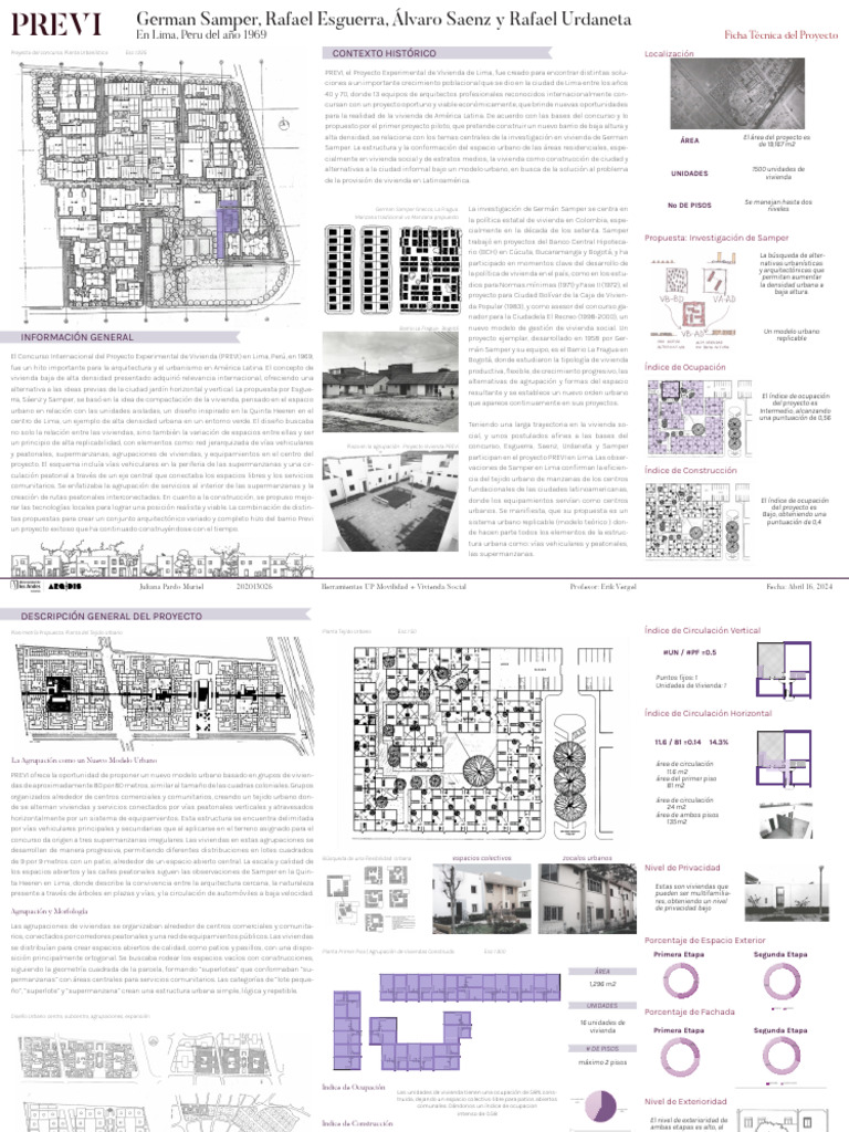 Proyecto PREVI: Vivienda en Lima 1969 | PDF | Hormigón | Vivienda pública