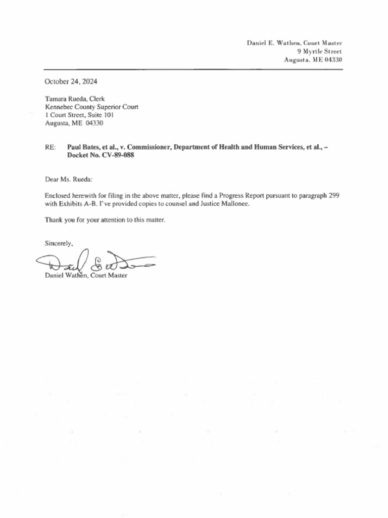 LT Court & Progress Report W. Exhibits | PDF | Mental Health | Health Care