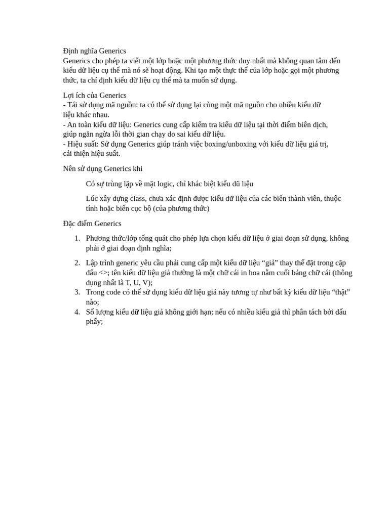 Bai 11 Generics | PDF