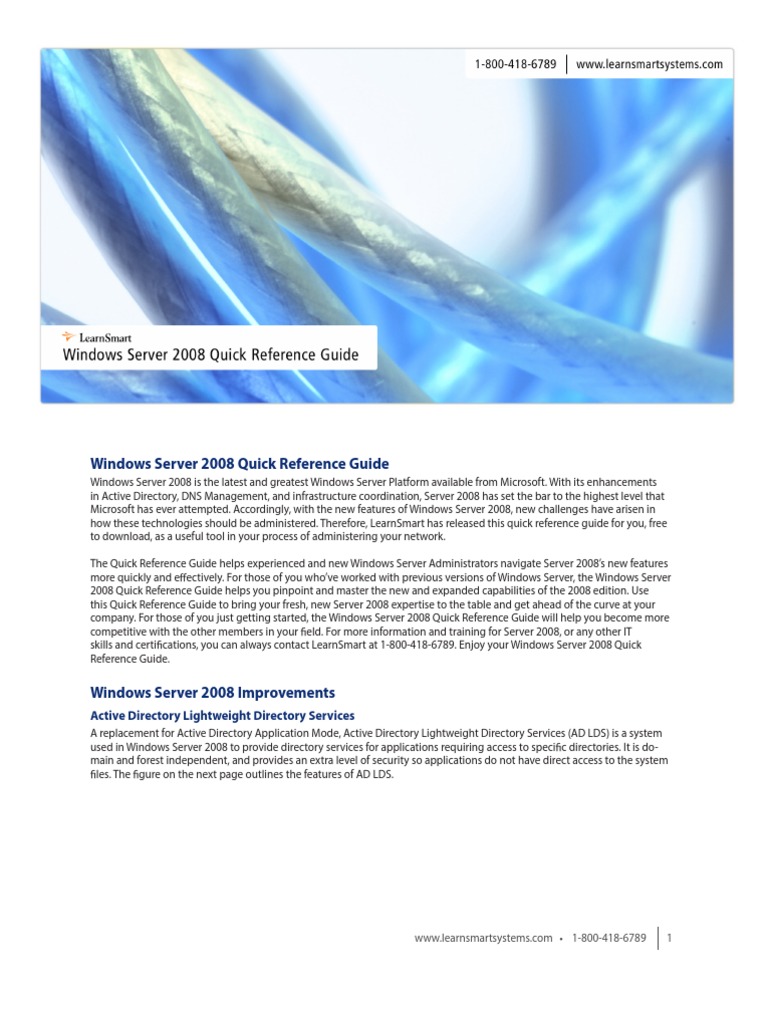 Windows Server 2008 Admin Guide | PDF