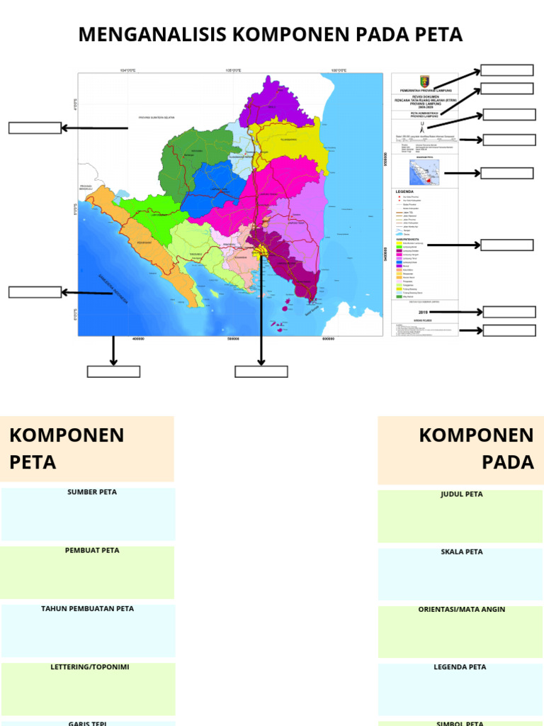 Komponen Lengkap Peta Indonesia | PDF | Griya & Taman