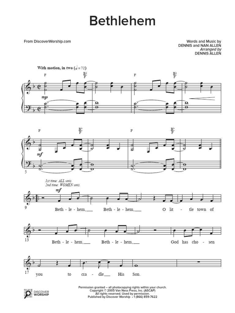 Bethlehem - Vocal | PDF