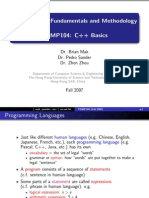 Programming Fundamentals and Methodology COMP104: C++ Basics
