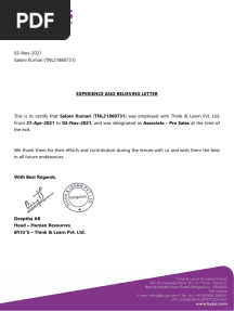 Got My Experience Letter #Byjus