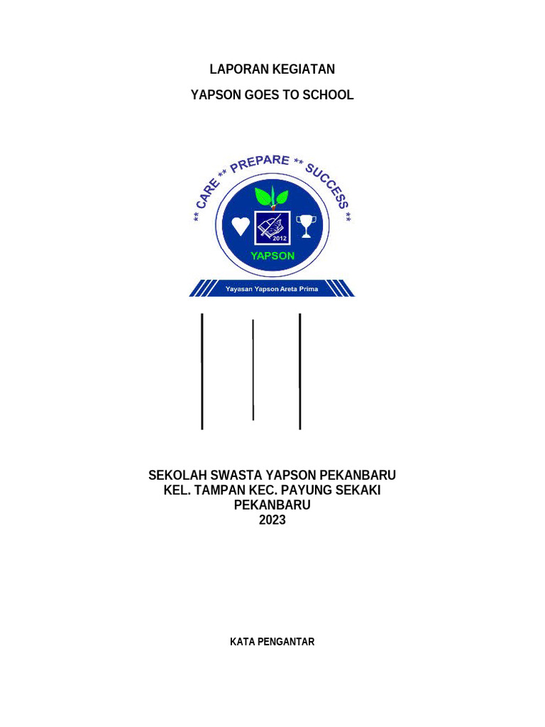 Laporan Kegiatan Yapson Goes to School | PDF | Karier & Perkembangan ...