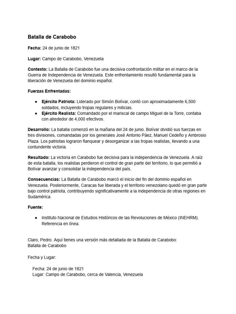 batalla-de-carabobo-pdf-venezuela-conflictos