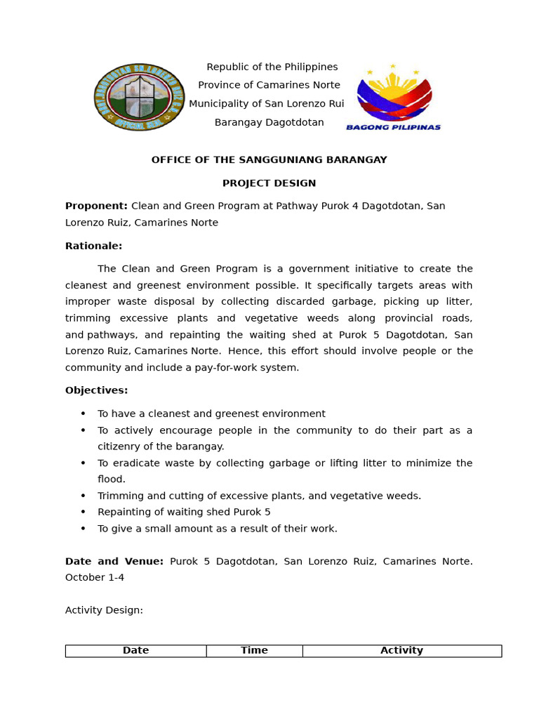 project-design-on-clean-and-green-program-pdf-pollution