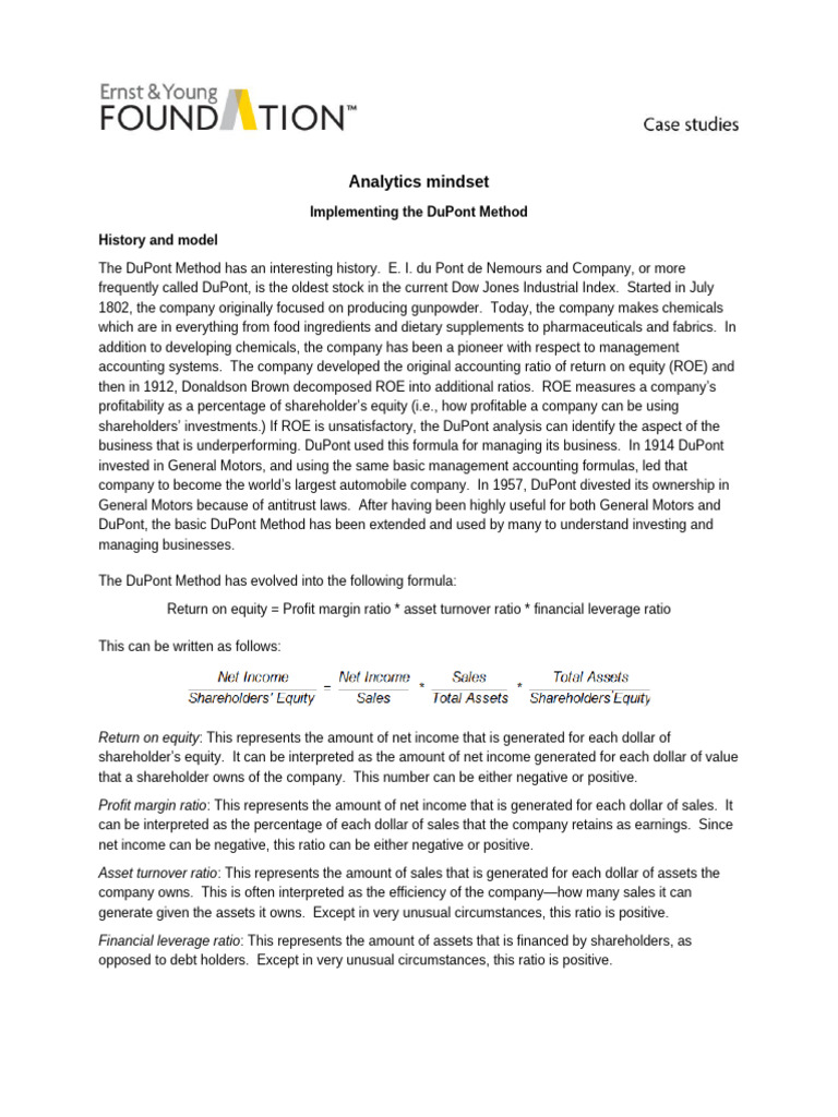 Data Visualization Case Fall 2024-1 | PDF | Return On Equity | Equity ...