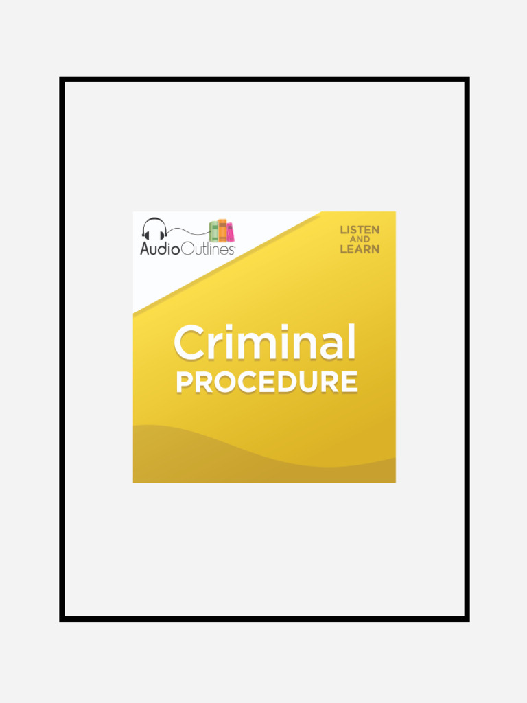 Criminal procedure outline pdf