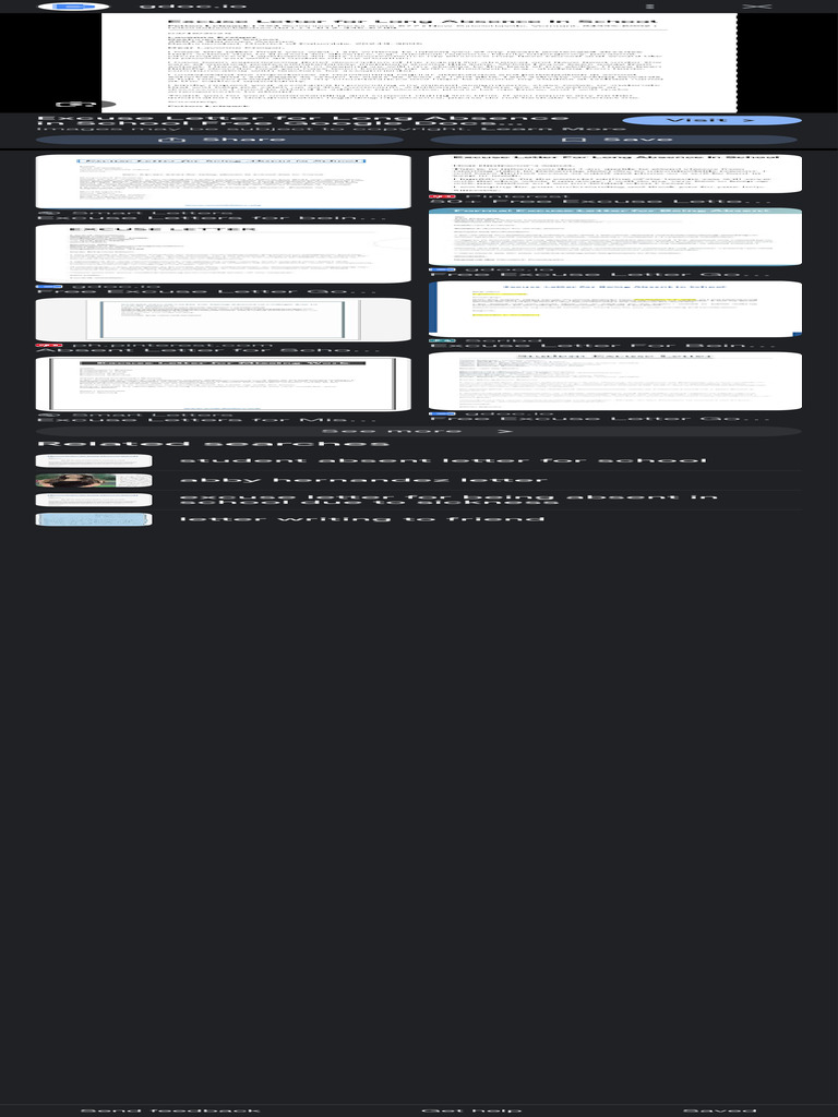 Excuse letter sample google search pdf