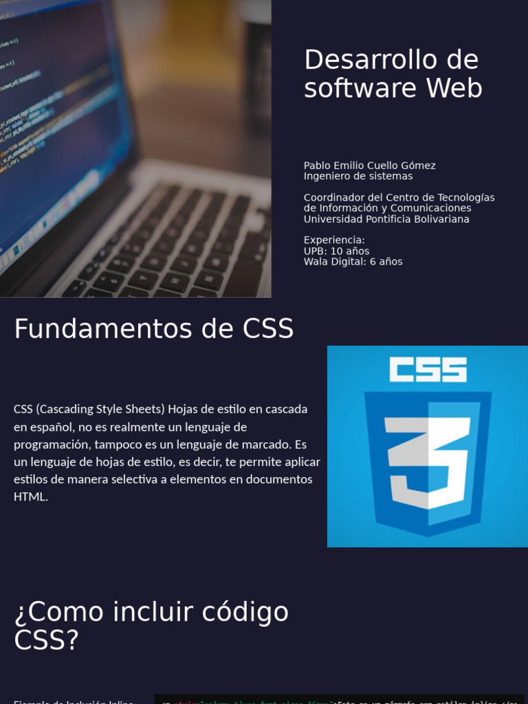 Fundamentos de CSS para Desarrollo Web | PDF | HTML | Programación de ...