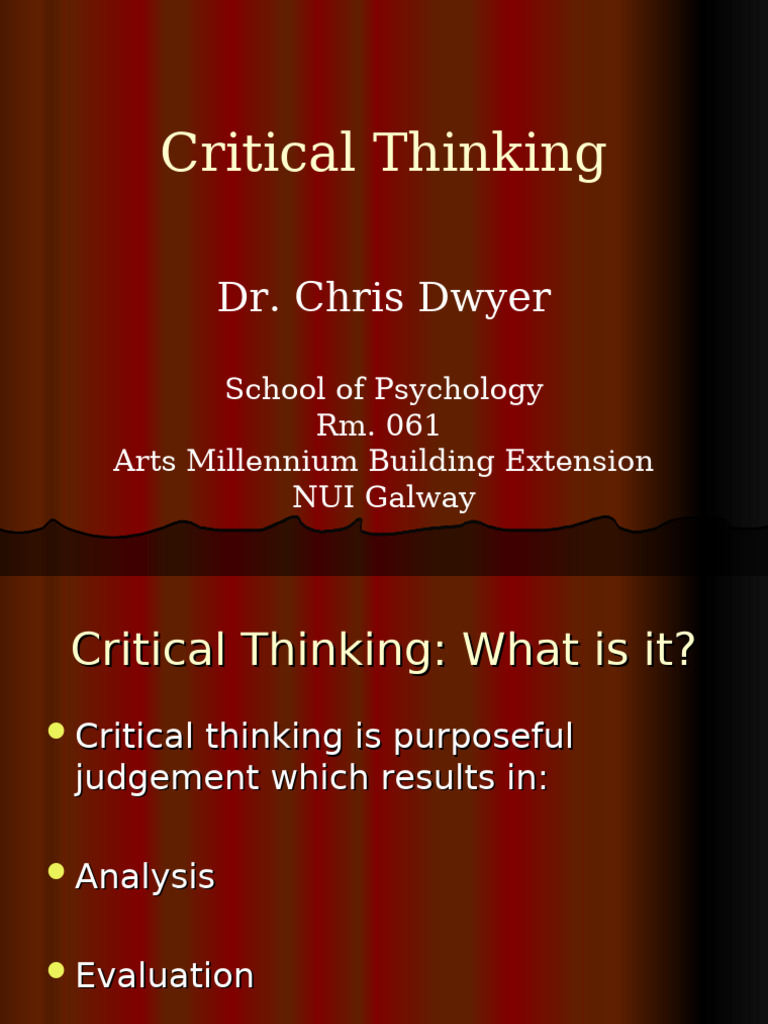 Understanding Critical Thinking Concepts | PDF | Rationality | Argument