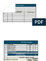 Effort Estimation Template - PERT