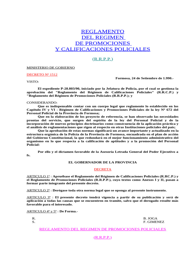 Reglamento de Promociones Policiales | PDF | Policía | Sargento