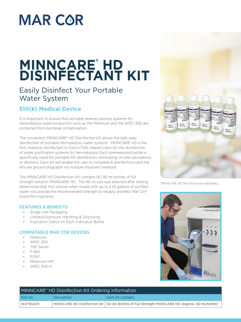 Lit Minncare HD-Disinfect-Kit W3T574953c | PDF | Water Purification ...