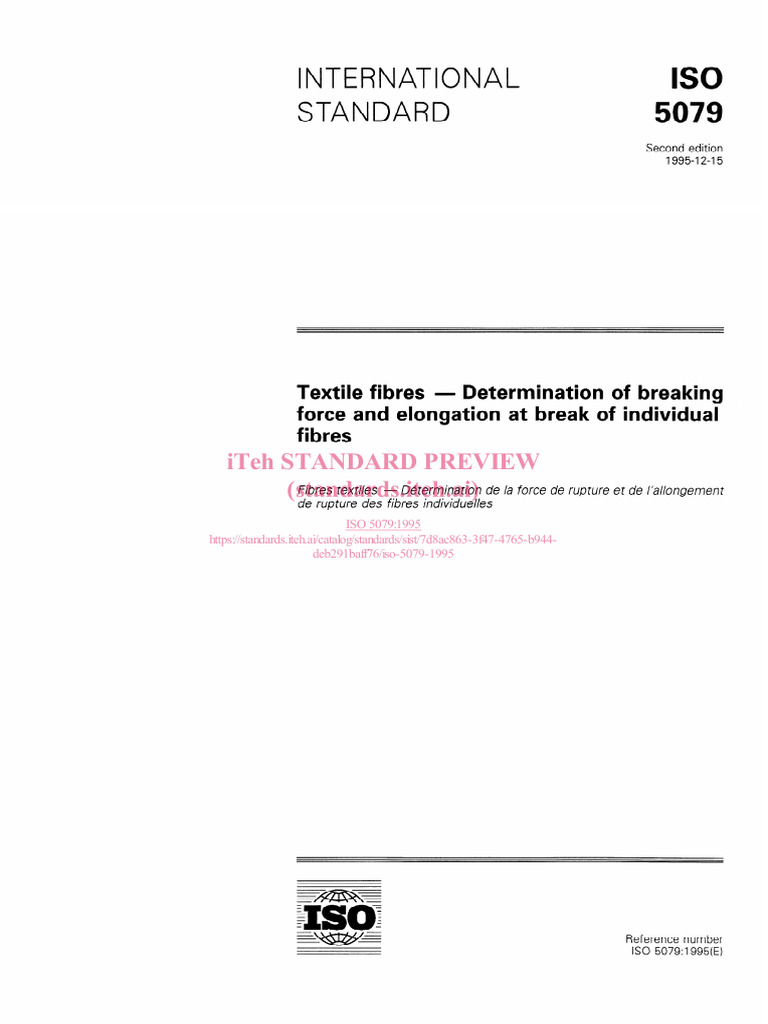 ISO 5079: Textile Fibre Testing Standards | PDF | International ...