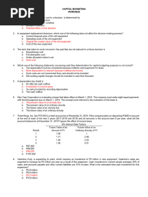 12 Capital Budgeting Version 2 Key