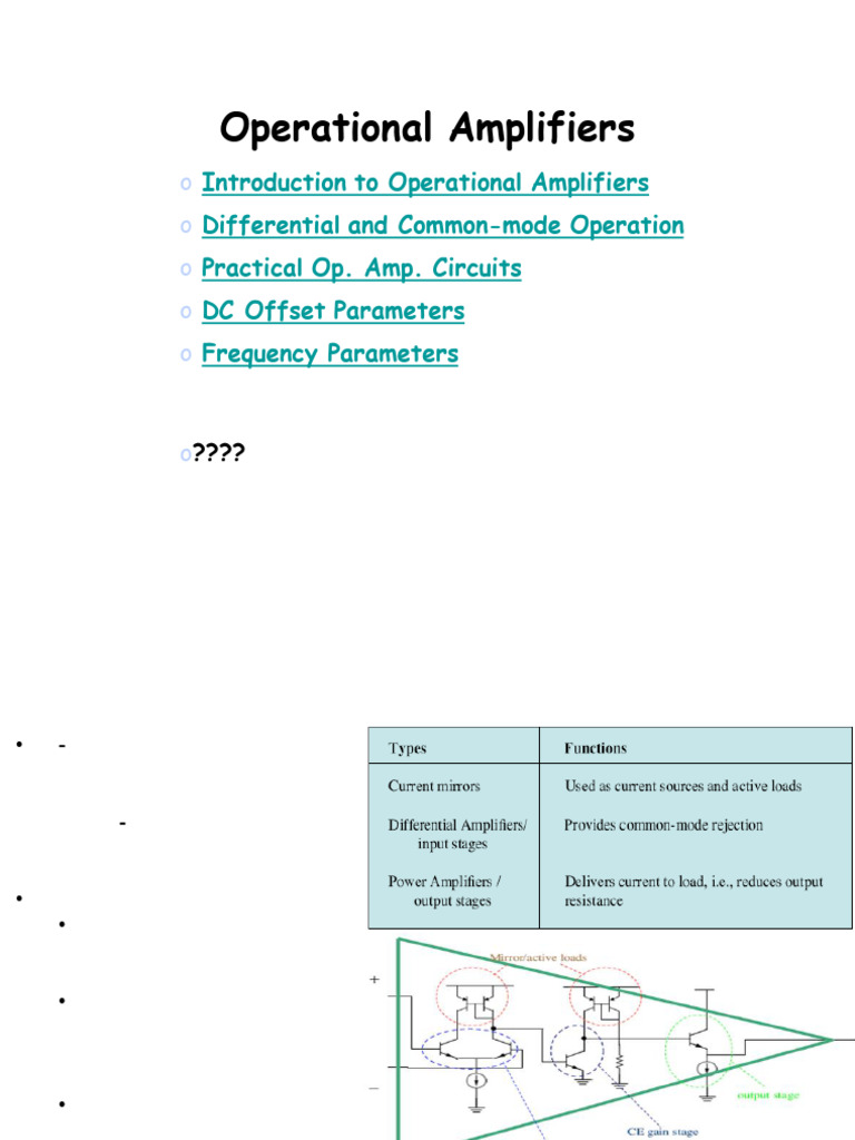 @6 - OPAMP and Comparators | PDF | Operational Amplifier | Amplifier