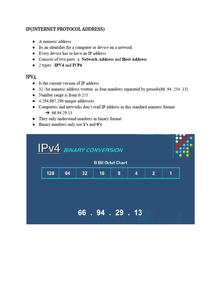 Ipinternet Protocol Address 1 | PDF | I Pv6 | Ip Address