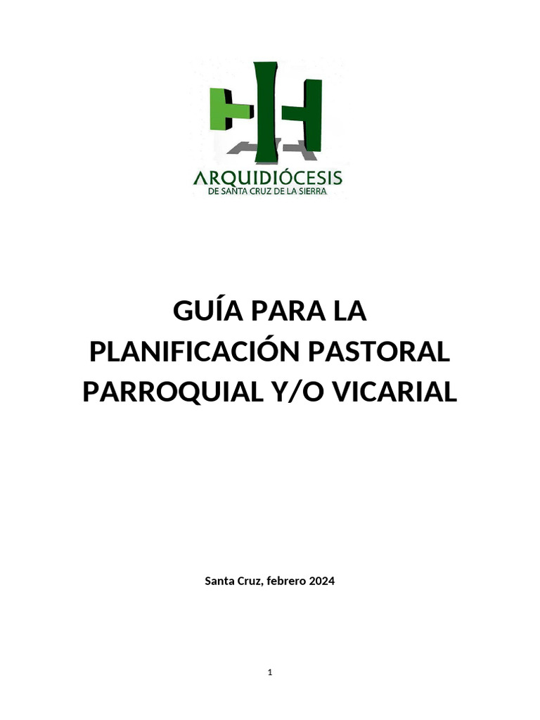 Guía para Planificación Pastoral Parroquial o Vicarial | PDF | Sermón ...