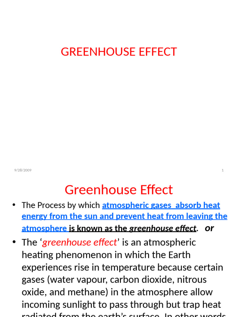 Understanding the Greenhouse Effect | PDF | Greenhouse Effect ...